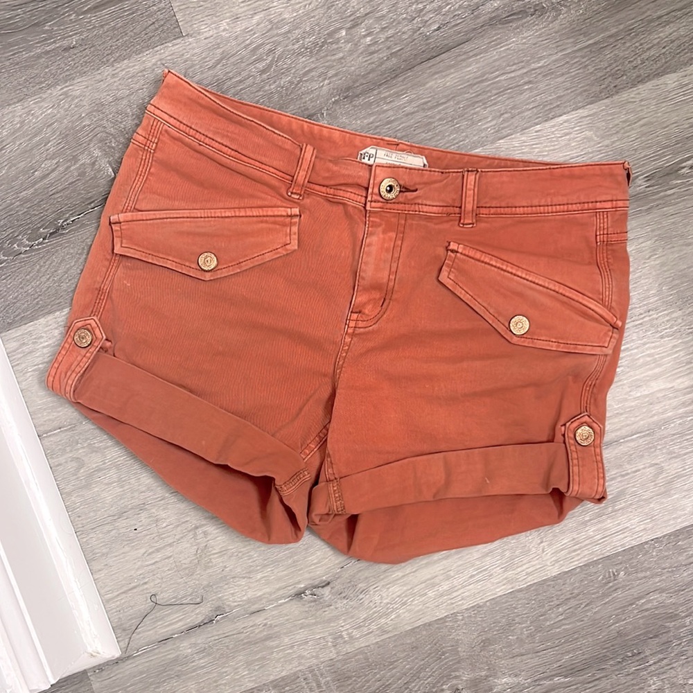 Free People Coral Jean shorts